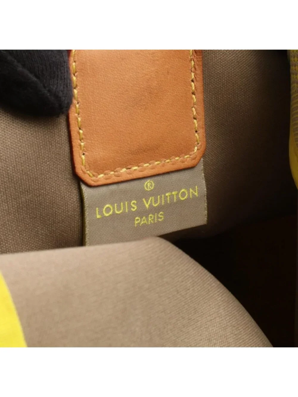 Louis Vuitton Shoulder Bag Volunteer Lime Nylon Leather Damier Jean
